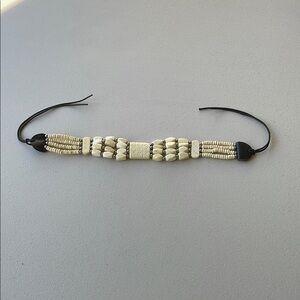 Cream and Black Beaded necklace